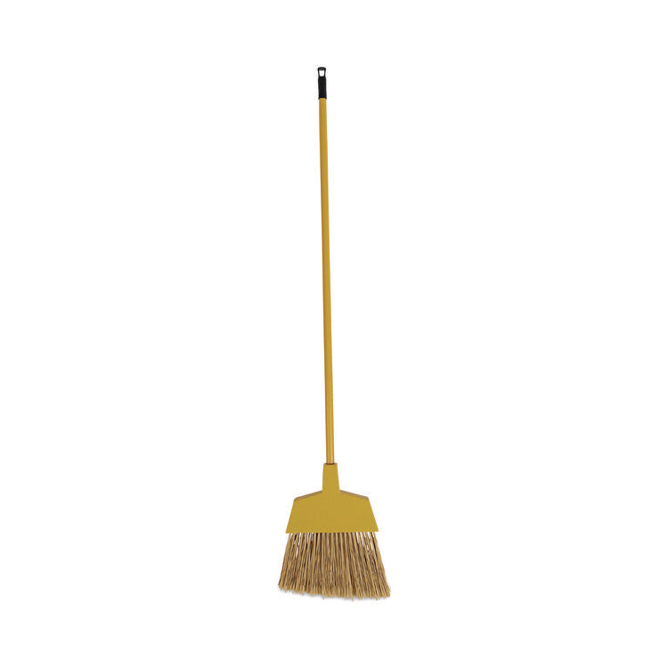 Poly Bristle Angler Broom, 53" Length, Yellow, 12/Carton