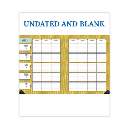 Teachers Planner, Weekly/Monthly, 7 Classes, Chevron Artwork, Multicolor Cover, 11 x 8.5 Sheets, 12-Month (July to June)