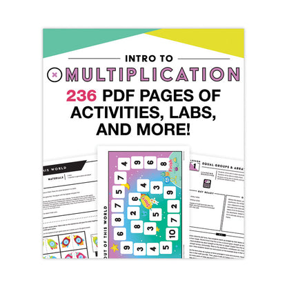 In a Flash USB, Intro to Multiplication, Grades 2 to 4, 236 Pages