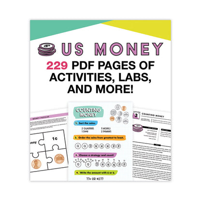 In a Flash USB, US Money, Grades 1 to 3, 229 Pages