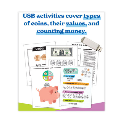 In a Flash USB, US Money, Grades 1 to 3, 229 Pages