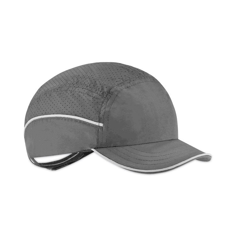 Skullerz 8965 Lightweight Bump Cap Hat with LED Lighting, Short Front Brim, One Size Fits Most, 0.01" Insert, Black