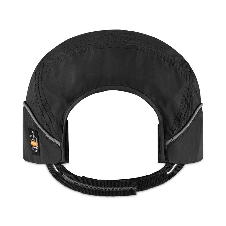 Skullerz 8965 Lightweight Bump Cap Hat with LED Lighting, Short Front Brim, One Size Fits Most, 0.01" Insert, Black