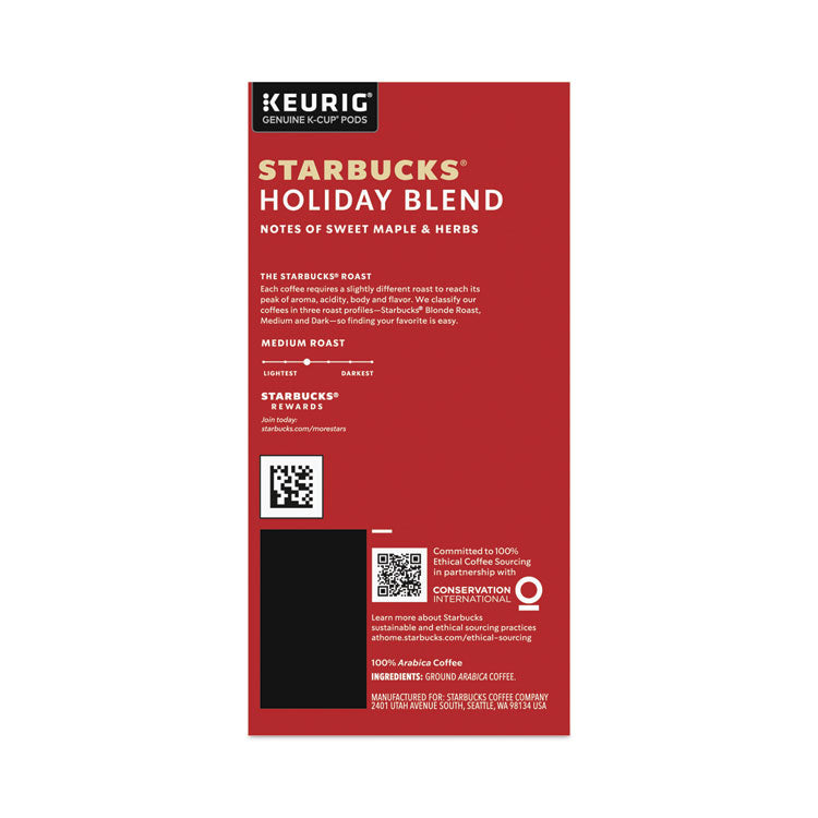 Holiday Blend Coffee, K-Cups, 22/Box, 4 Boxes/Carton