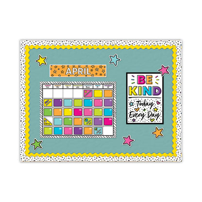Calendar Bulletin Board Sets, 129-Piece Set, Kind Vibes, 23" x 17", Multicolor