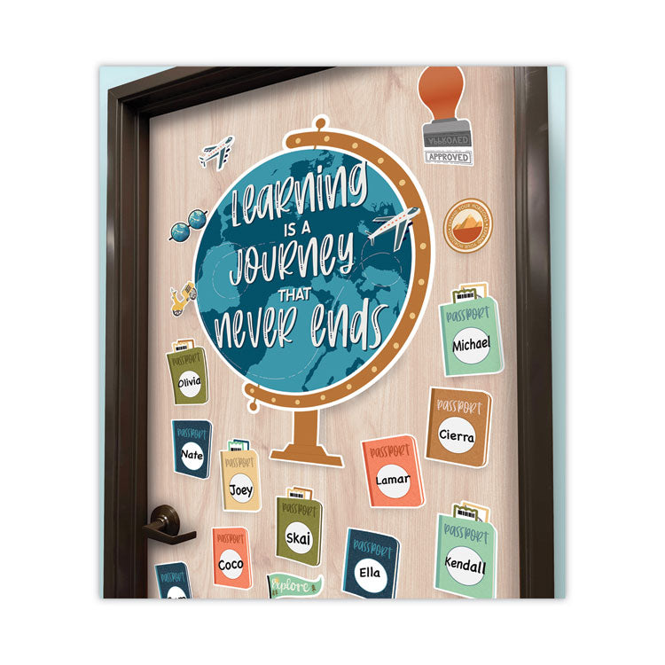 Motivational Bulletin Board Sets, 45-Piece Set, Learning Is a Journey, 30.1" x 24", Multicolor
