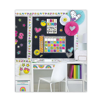 Calendar Bulletin Board Sets, 129-Piece Set, Kind Vibes, 23" x 17", Multicolor