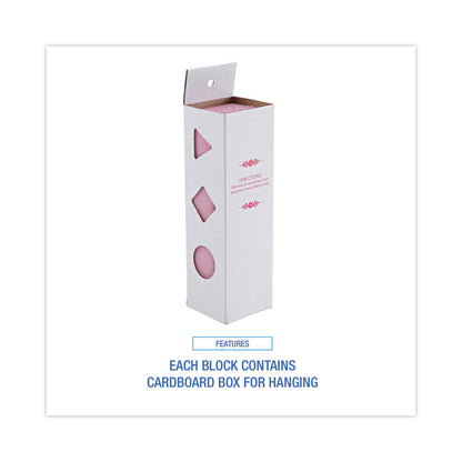 Deodorizing Para Wall Blocks, 24 oz, Pink, Cherry, 6/Box