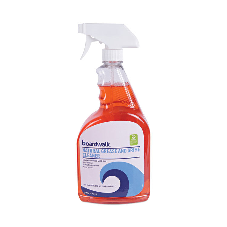 Natural Grease and Grime Cleaner, 32 oz Spray Bottle, 12/Carton