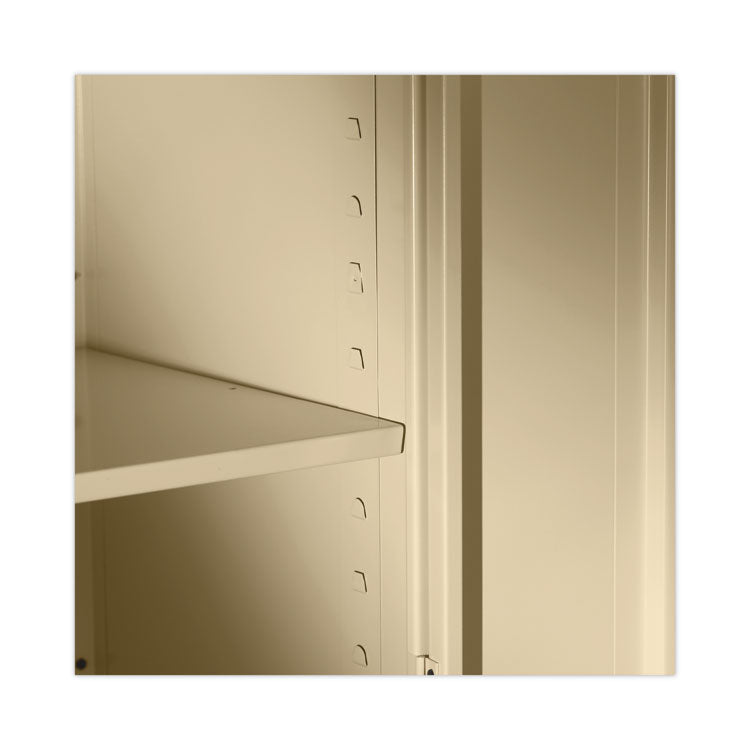 Assembled 78" High Heavy-Duty Welded Storage Cabinet, Four Adjustable Shelves, 36w x 24d, Putty