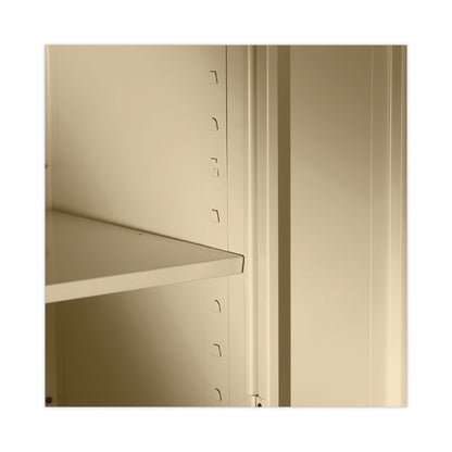 Assembled 78" High Heavy-Duty Welded Storage Cabinet, Four Adjustable Shelves, 36w x 24d, Putty