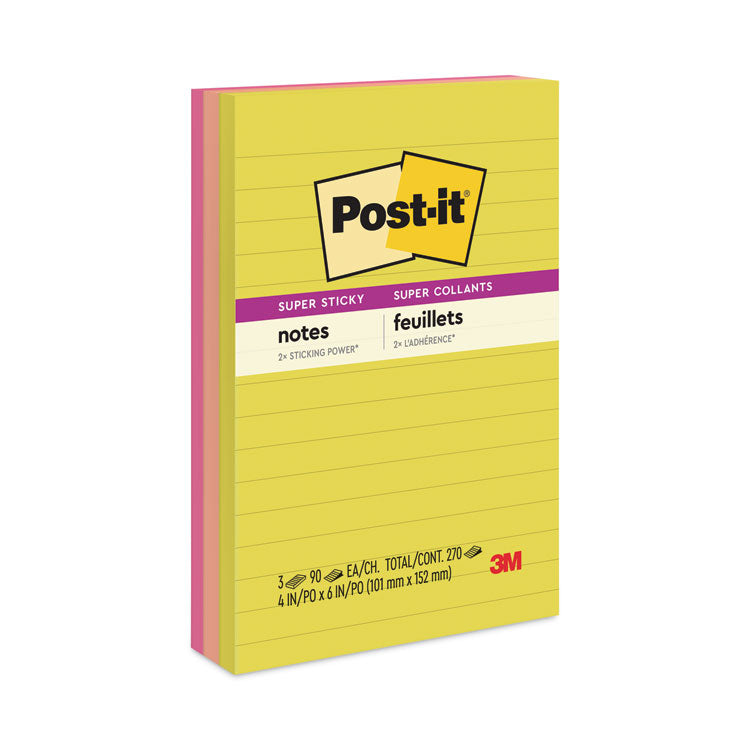 Note Pads in Summer Joy Collection Colors, 4" x 6", Note Ruled, Summer Joy Collection Colors, 90 Sheets/Pad, 3 Pads/Pack