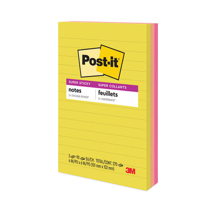 Note Pads in Summer Joy Collection Colors, 4" x 6", Note Ruled, Summer Joy Collection Colors, 90 Sheets/Pad, 3 Pads/Pack