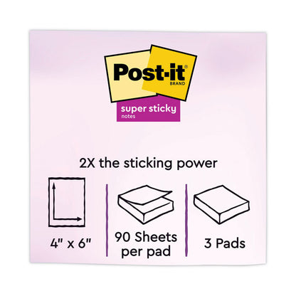 Note Pads in Summer Joy Collection Colors, 4" x 6", Note Ruled, Summer Joy Collection Colors, 90 Sheets/Pad, 3 Pads/Pack