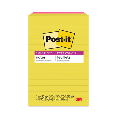 Note Pads in Summer Joy Collection Colors, 4" x 6", Note Ruled, Summer Joy Collection Colors, 90 Sheets/Pad, 3 Pads/Pack