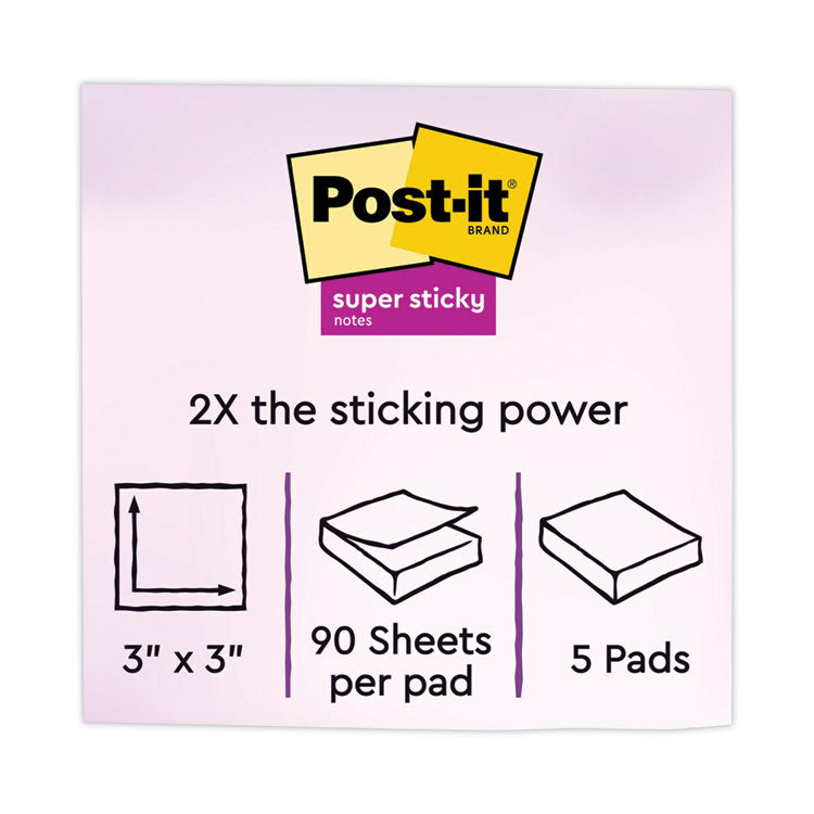 Note Pads in Summer Joy Collection Colors, 3" x 3", Summer Joy Collection Colors, 90 Sheets/Pad, 5 Pads/Pack