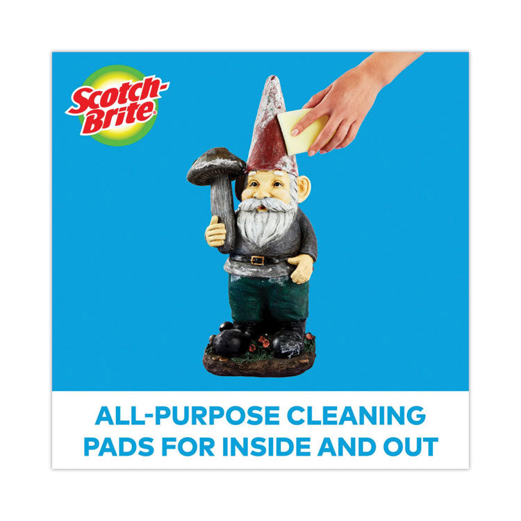 Dobie All-Purpose Cleaning Pad, 3.15 x 4.95, 2.24" Thick, Yellow, 24/Carton