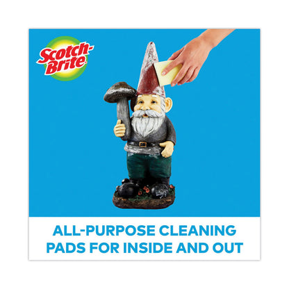 Dobie All-Purpose Cleaning Pad, 3.15 x 4.95, 2.24" Thick, Yellow, 24/Carton