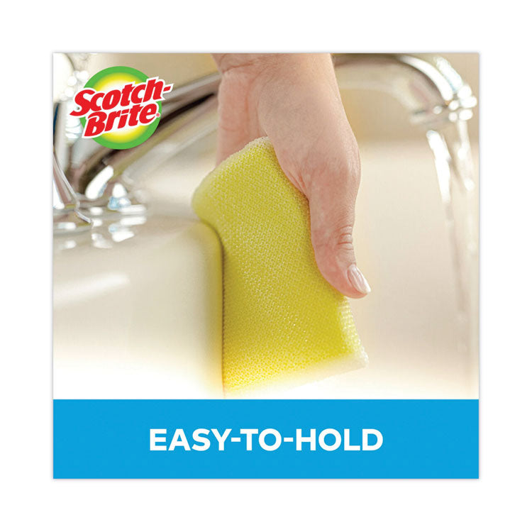 Dobie All-Purpose Cleaning Pad, 3.15 x 4.95, 2.24" Thick, Yellow, 24/Carton