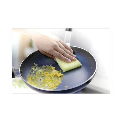 Dobie All-Purpose Cleaning Pad, 3.15 x 4.95, 2.24" Thick, Yellow, 24/Carton