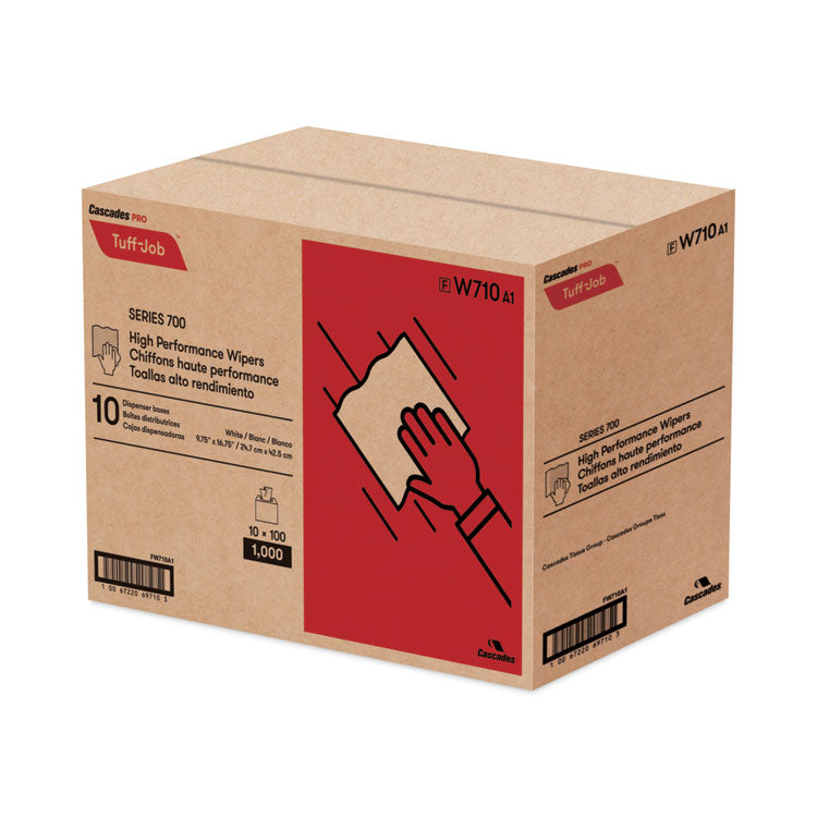 Tuff-Job Spunlace Towels, Pop Up Box, 9.75 x 16.75, White, 100/Box, 10 Boxes/Carton