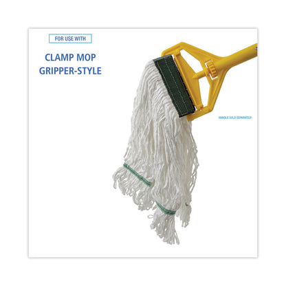Saddleback Loop End Rayon Mop Head, Rayon, Medium, 14 oz, White, Dozen