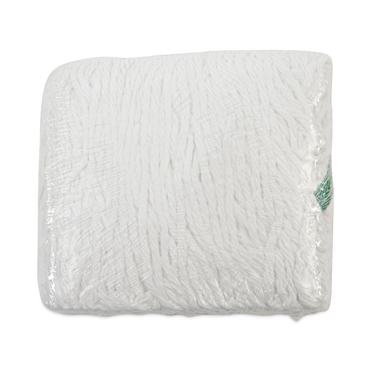 Saddleback Loop End Rayon Mop Head, Rayon, Medium, 14 oz, White, Dozen