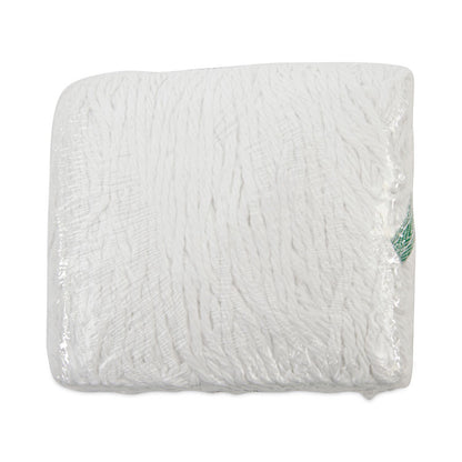 Saddleback Loop End Rayon Mop Head, Rayon, Medium, 14 oz, White, Dozen