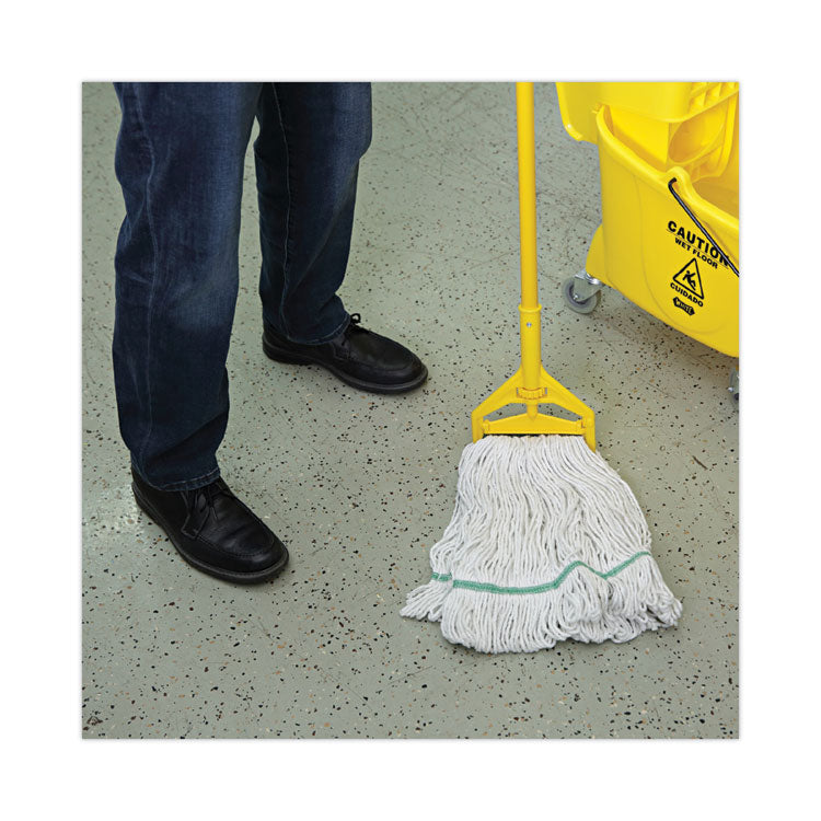 Narrowband Looped-End Mop Head, Premium Standard Head, Cotton/Rayon /Synthetic Fiber, Medium, White