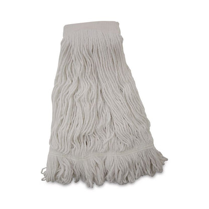 Mop Head, Pro Loop Web/Tailband, Premium Saddleback Head, Rayon, 24 oz., White, 12/Carton
