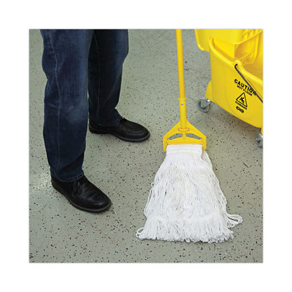 Mop Head, Pro Loop Web/Tailband, Premium Saddleback Head, Rayon, 24 oz., White, 12/Carton