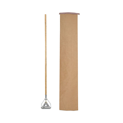 Quick Change Metal Head Wooden Mop Handle, Junior, 54", Natural