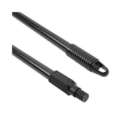 Fiberglass Broom Handle, Nylon Plastic Threaded End, 1" dia x 60", Black