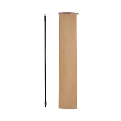 Fiberglass Broom Handle, Nylon Plastic Threaded End, 1" dia x 60", Black