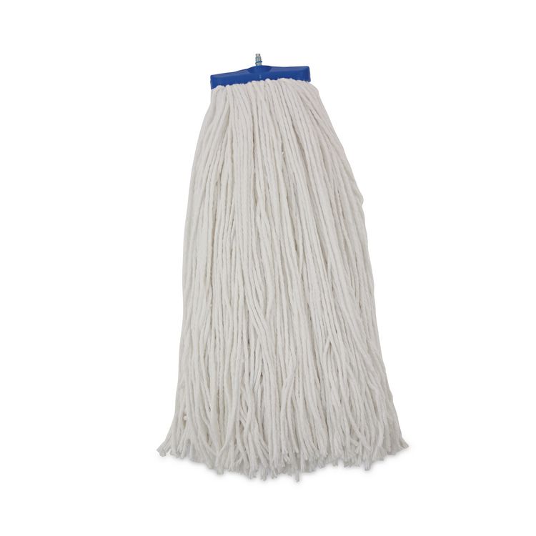 Cut-End Lie-Flat Wet Mop Head, Rayon, 24 oz, White, 12/Carton