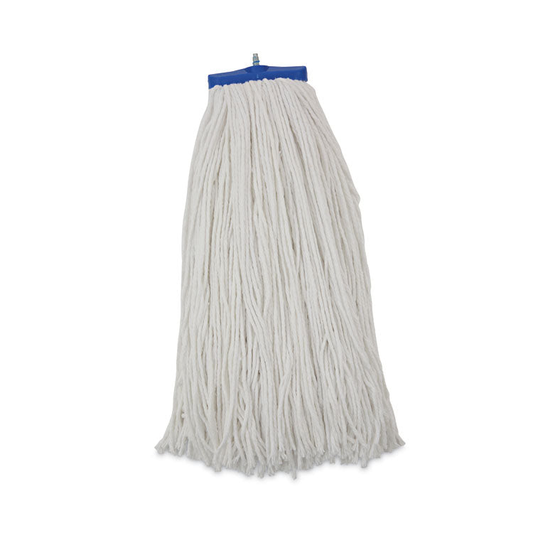 Cut-End Lie-Flat Wet Mop Head, Rayon, 24 oz, White