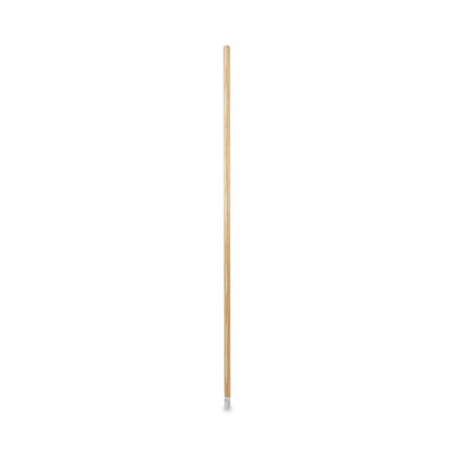 Lie-Flat Screw-In Mop Handle, 1.13" dia x 54", Natural