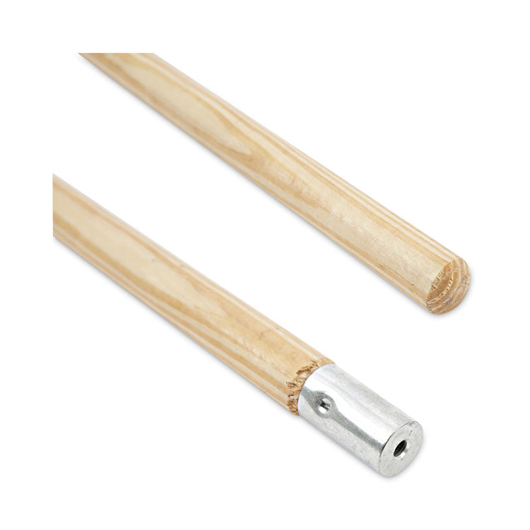 Lie-Flat Screw-In Mop Handle, 1.13" dia x 54", Natural