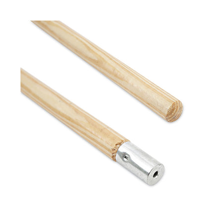 Lie-Flat Screw-In Mop Handle, 1.13" dia x 54", Natural