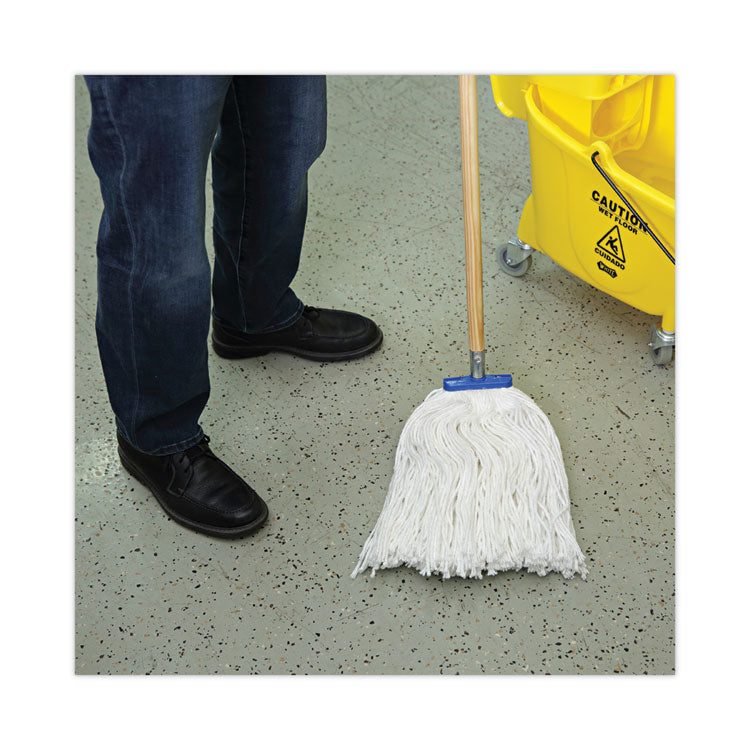 Lie-Flat Screw-In Mop Handle, 1.13" dia x 54", Natural
