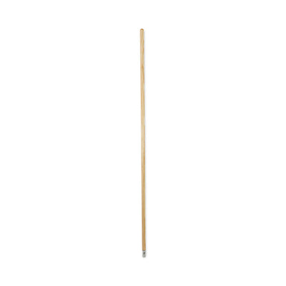 Lie-Flat Screw-In Mop Handle, 1.13" dia x 60", Natural