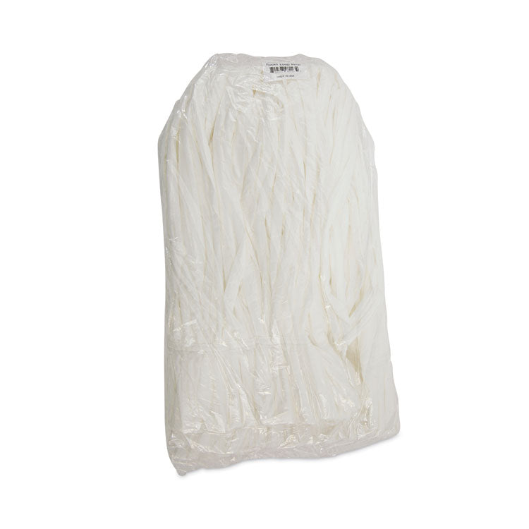 Mop Head, Looped, Enviro Clean With Tailband, Cotton/Synthetic, Medium, White, 12/Carton