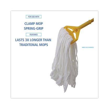 Mop Head, Looped, Enviro Clean With Tailband, Cotton/Synthetic, Large, White, 12/Carton