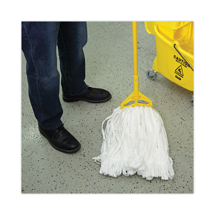 Mop Head, Looped, Enviro Clean With Tailband, Cotton/Synthetic, Large, White, 12/Carton