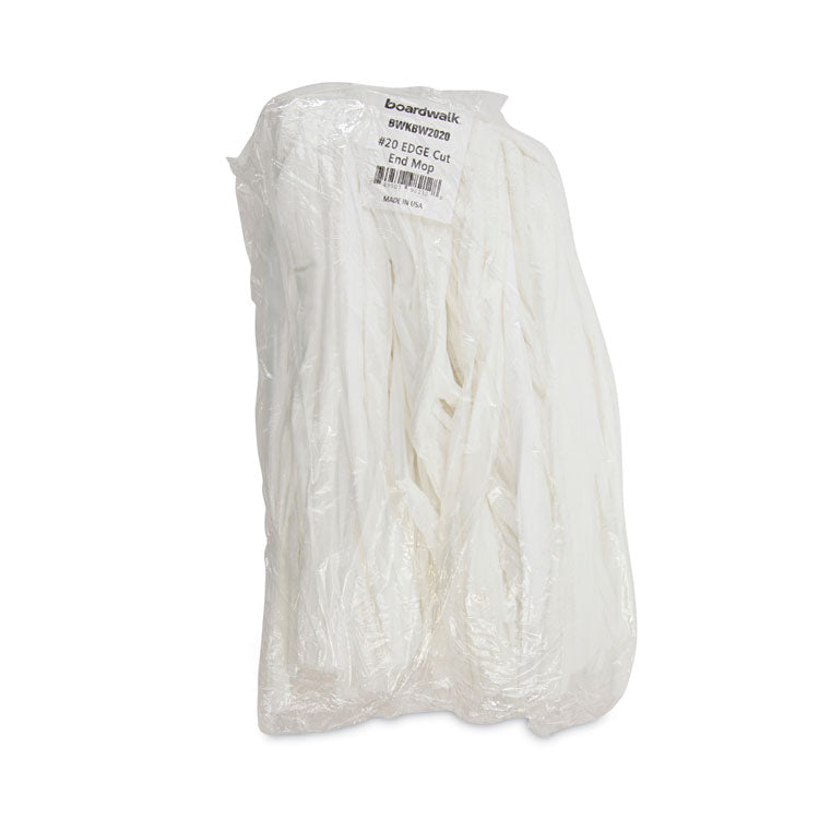 Nonwoven Cut End Edge Mop, Rayon/Polyester, #20, White, 12/Carton