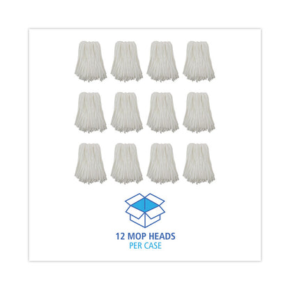 Nonwoven Cut End Edge Mop, Rayon/Polyester, #24, White, 12/Carton