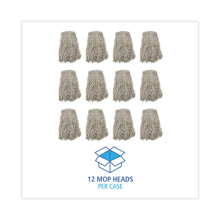 Cotton Mop Head, Cut-End, #32, White, 12/Carton