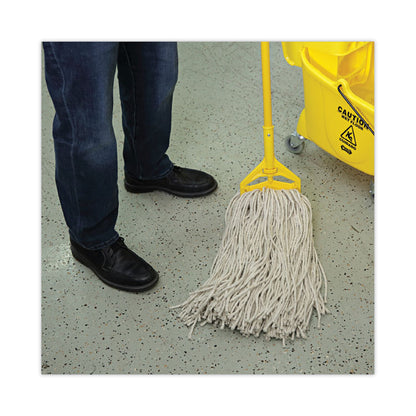 Mop Head, Cotton, Cut-End, White, 4-Ply, 32 oz, 12/Carton