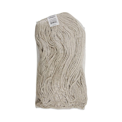 Mop Head, Cotton, Cut-End, White, 4-Ply, 32 oz, 12/Carton