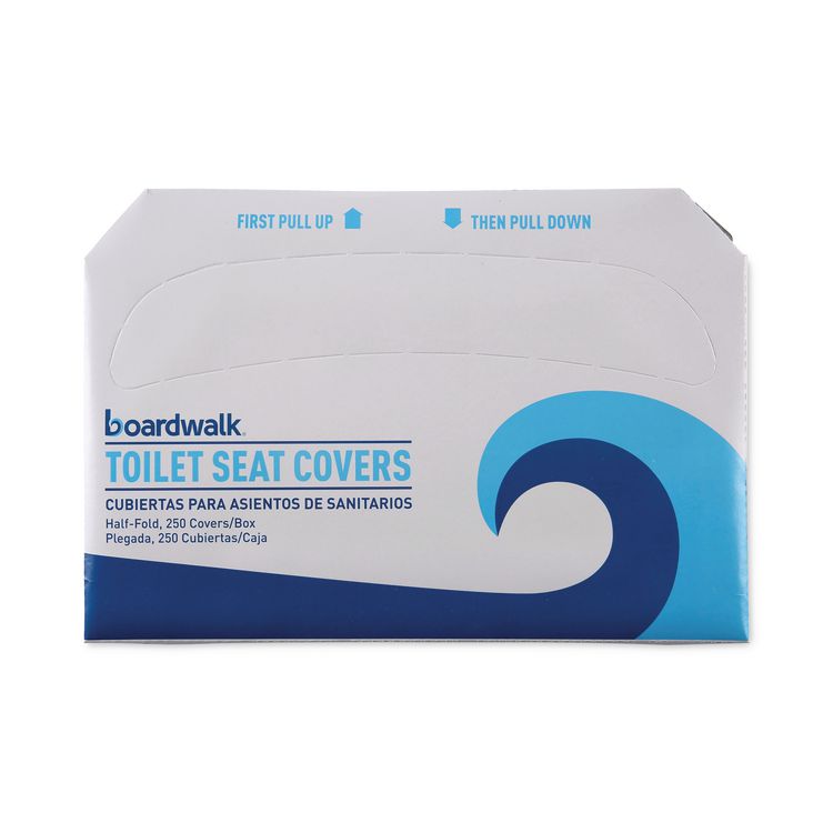 Premium Half-Fold Toilet Seat Covers, 14.17 x 16.73, White, 250/Sleeve, 4 Sleeves/Carton